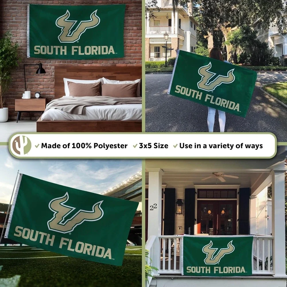 University of South Florida Bulls Flag USF Large 3x5 Style #4 Official Licensed